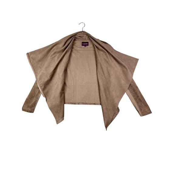 VIGOSS Faux Suede Drape Waterfall Jacket Taupe Beige‎ Size M Excellent Condition - Picture 7 of 9